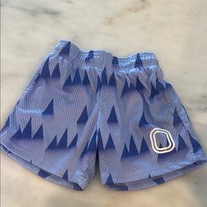 Blue Geometric Kids Shorts